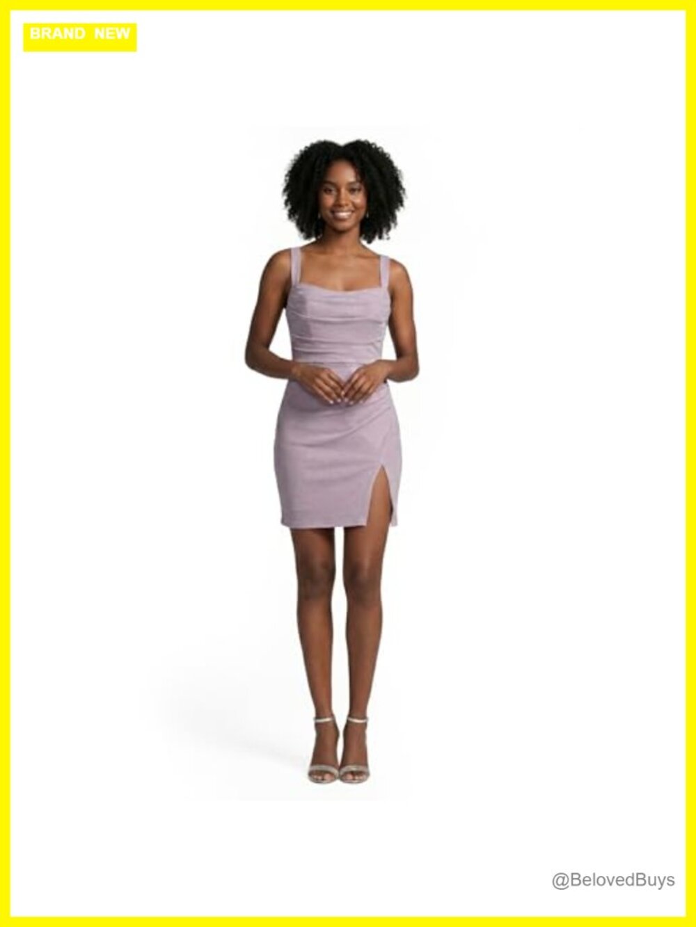 Metallic Square Neck Sleeveless Mini Cocktail Party Dress